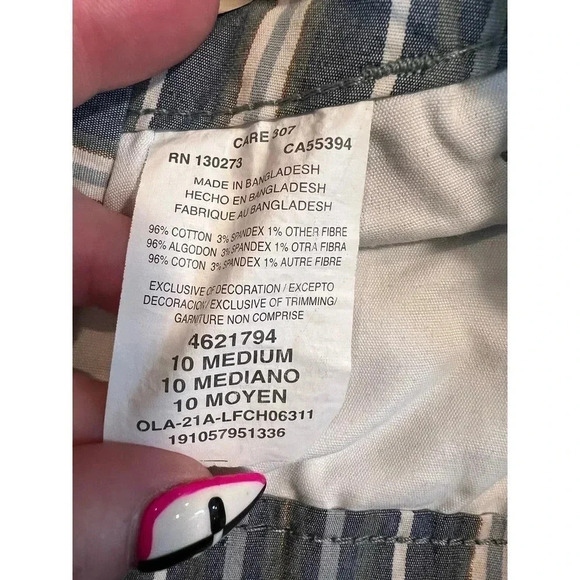 Lee mid rise stripe shorts regular fit 10 medium - Picture 4 of 11